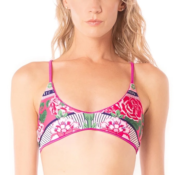 Maaji Deep Pink Bralette Bikini Medium NWT - Picture 8 of 13